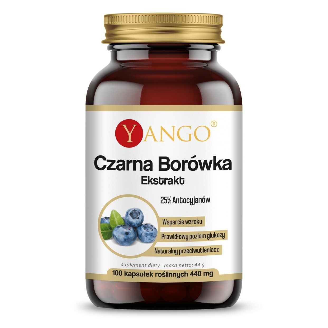 YANGO „Black Blueberry“ (100 kapsulių) – „Viking Supplements“